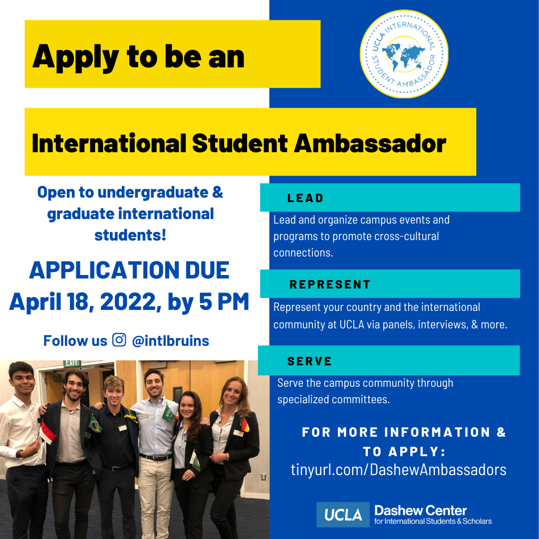 UCLA International Student Ambassadors | UCLA Dashew Center