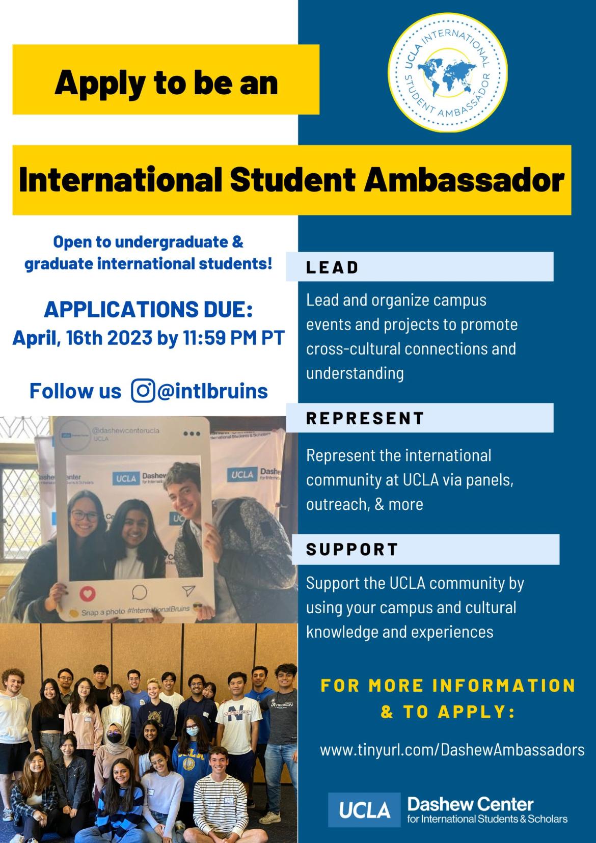 flyer advertising 2023 - 2024 ambassador applications