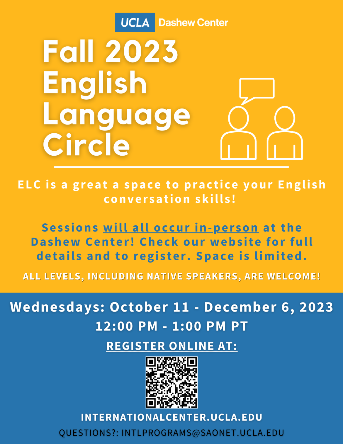 Tuesday Chat -- Practice Your English!, Events