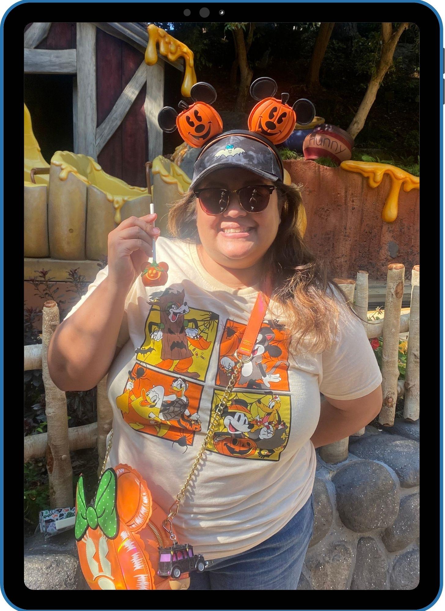 Jenna Bustamante fun staff photo, disney Halloween outfit